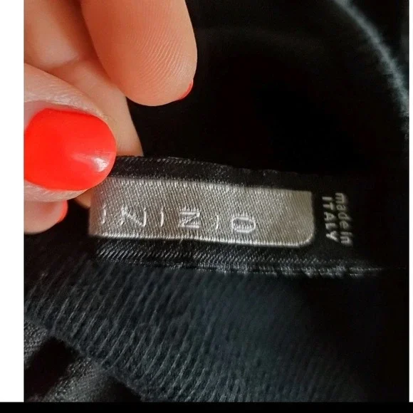 Inizio Italy Black 100% Linen Lagenlook Bubble Hem Midi Dress Womens S Art  Wear - Picture 4 of 13